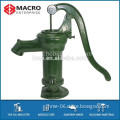 Green Painted Cast Iron Mini Type Water Hand Pump